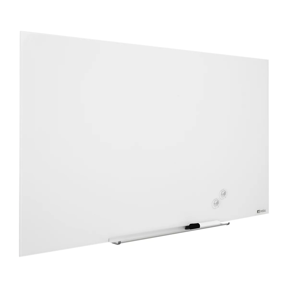 Tableau en verre Diamond Nobo, magnétique, attachable, blanc, 1260 x 710
