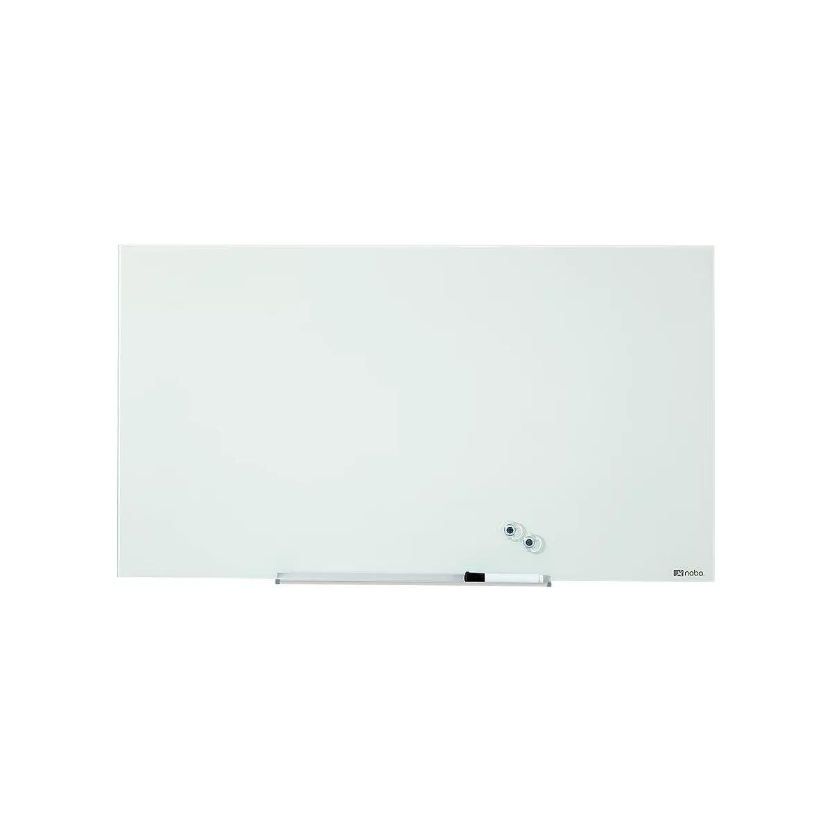 Tableau en verre Diamond Nobo, magnétique, attachable, blanc, 1880 x 1060