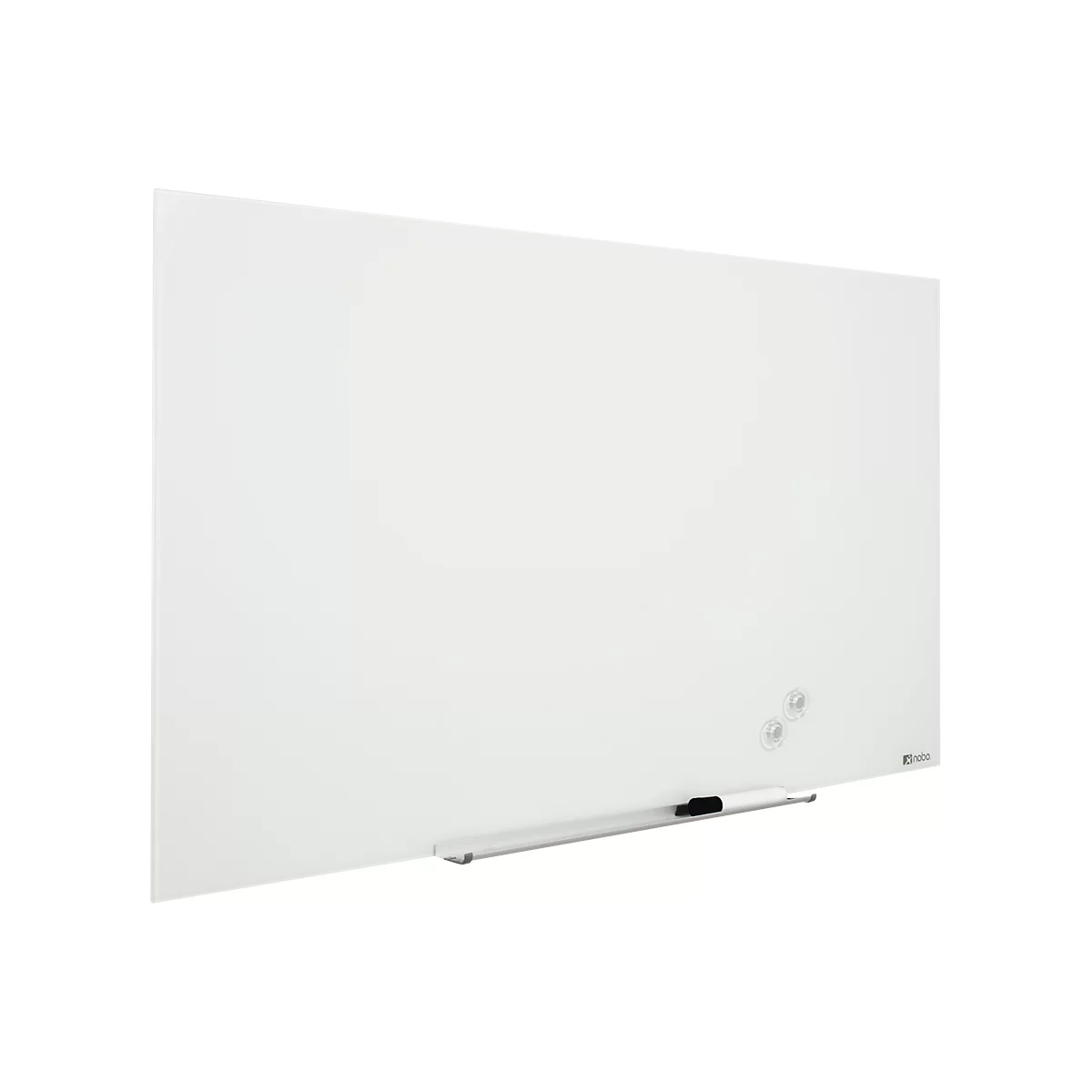 Tableau en verre Diamond Nobo, magnétique, attachable, blanc, 680 x 380