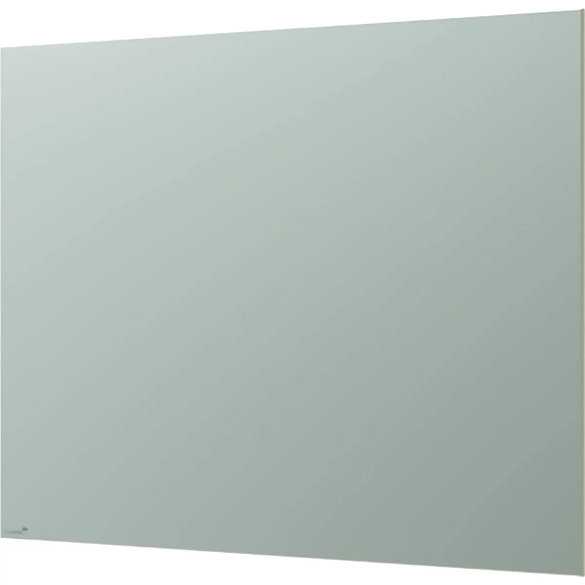 Tableau en verre Legamaster, avec 2 aimants &amp; 1 marqueur pour tableau en verre, L 1200 x P 4,4 x H 900 mm, verre de sécurité trempé, mat, sage green
