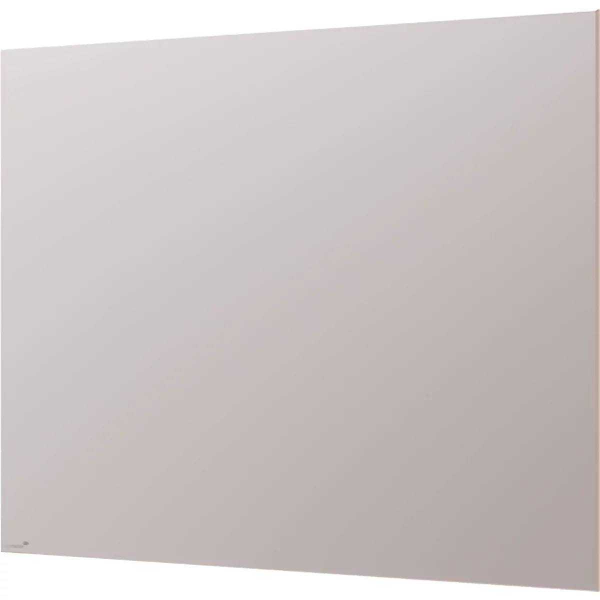 Tableau en verre Legamaster, avec 2 aimants &amp; 1 marqueur pour tableau en verre, L 1200 x P 4,4 x H 900 mm, verre de sécurité trempé, mat, warm grey