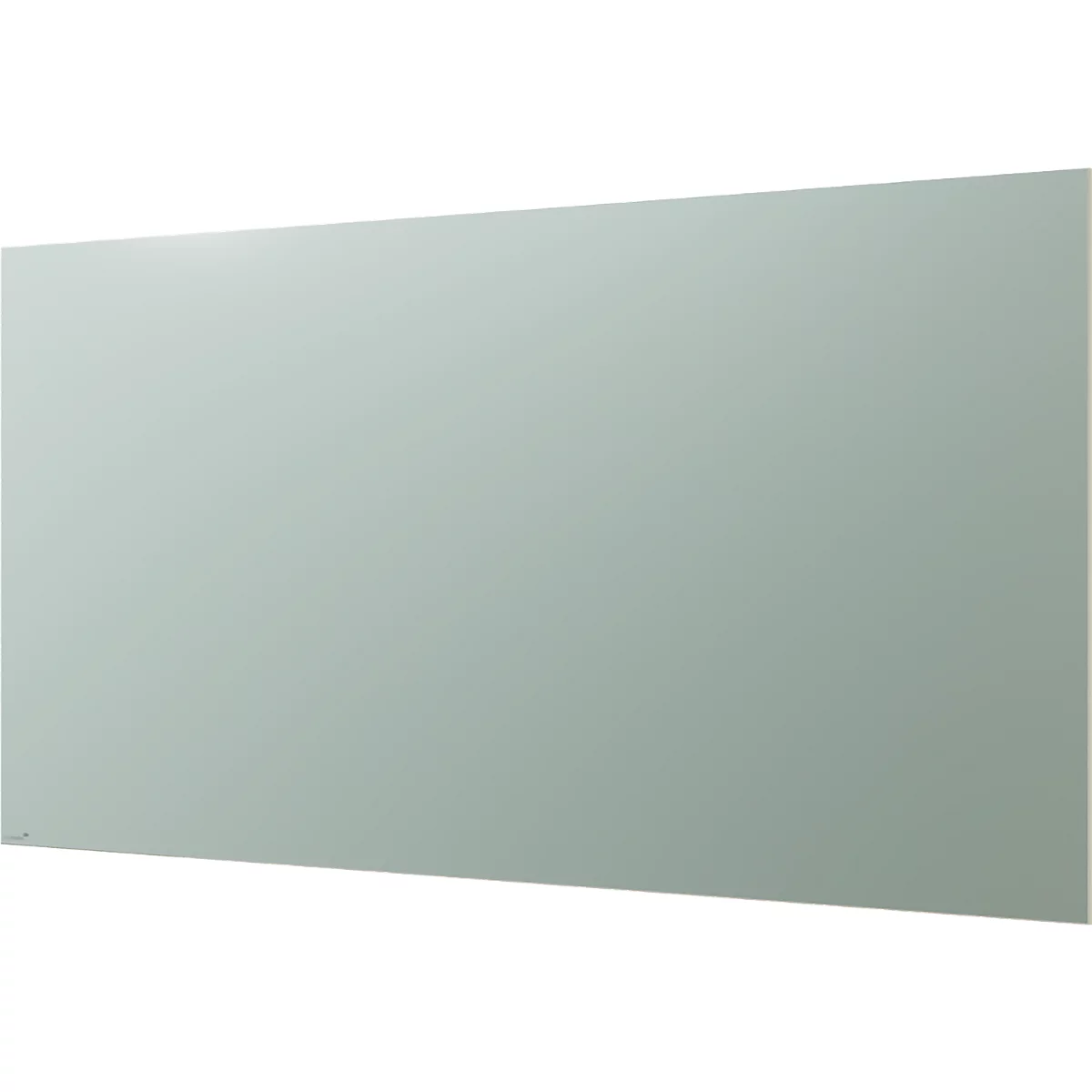 Tableau en verre Legamaster, avec 2 aimants &amp; 1 marqueur pour tableau en verre, L 2000 x P 4,4 x H 1000 mm, verre de sécurité trempé, mat, sage green