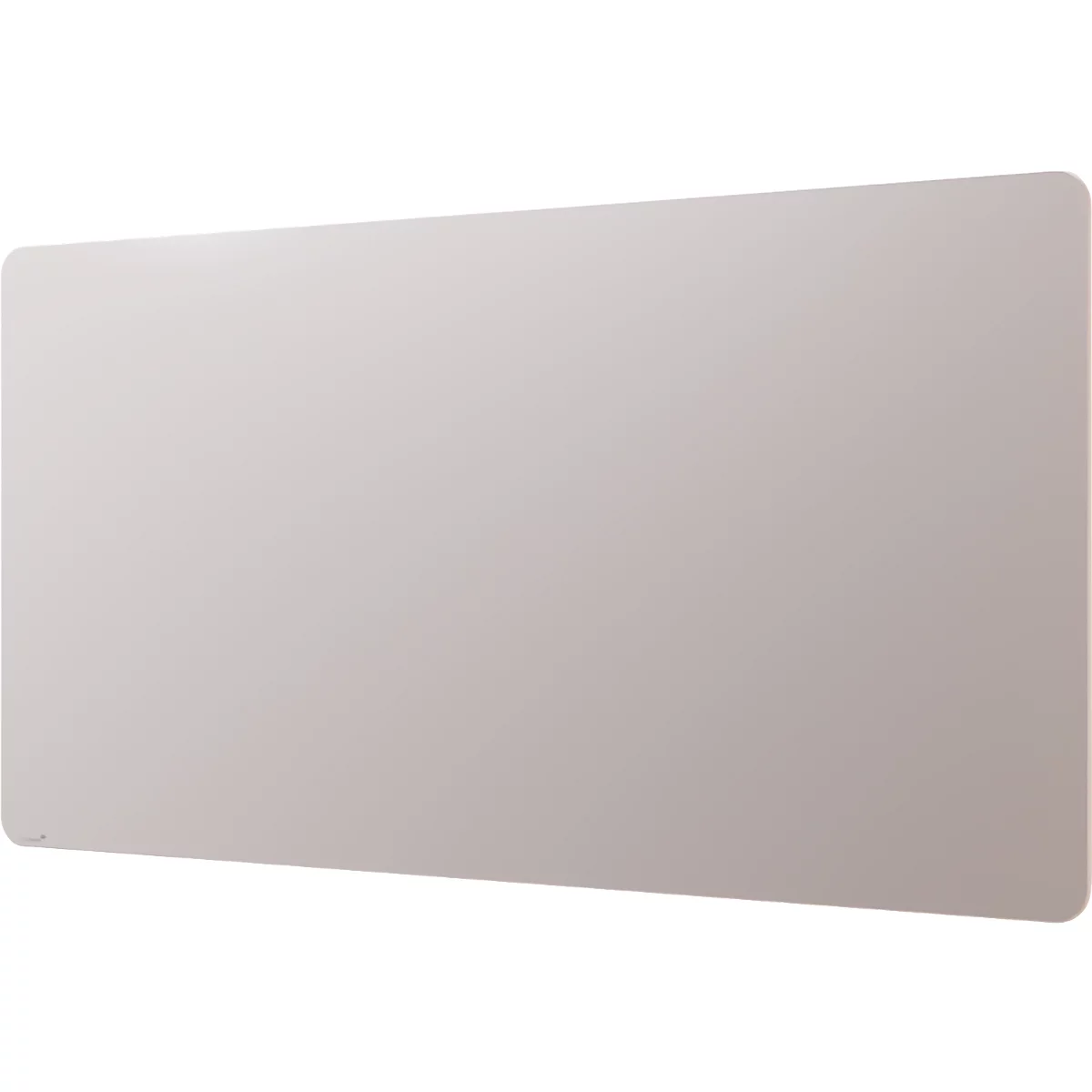 Tableau en verre Legamaster RC, avec 2 aimants &amp; 1 marqueur pour tableau en verre, L 1000 x P 4,4 x H 2000 mm, verre de sécurité trempé, mat, warm grey