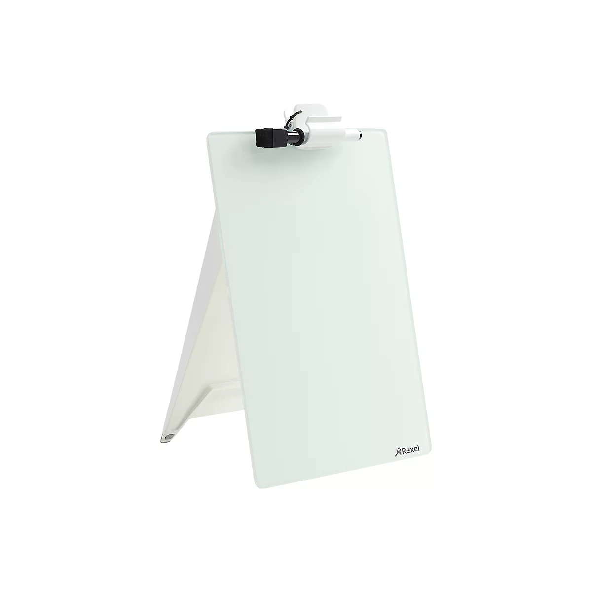Tableau en verre Nobo Diamond, à poser, l. 216 x P 30 x H 297 mm, avec marqueur blanc