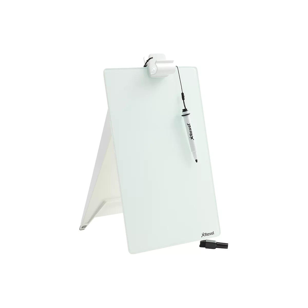 Tableau en verre Nobo Diamond, à poser, l. 216 x P 30 x H 297 mm, avec marqueur blanc