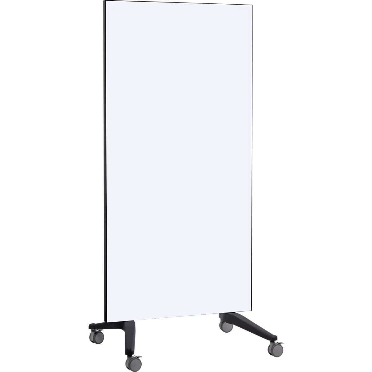 Tableau mobile en verre Legamaster, blanc, magnétique, utilisable des deux côtés, L 900 x H 1750 mm