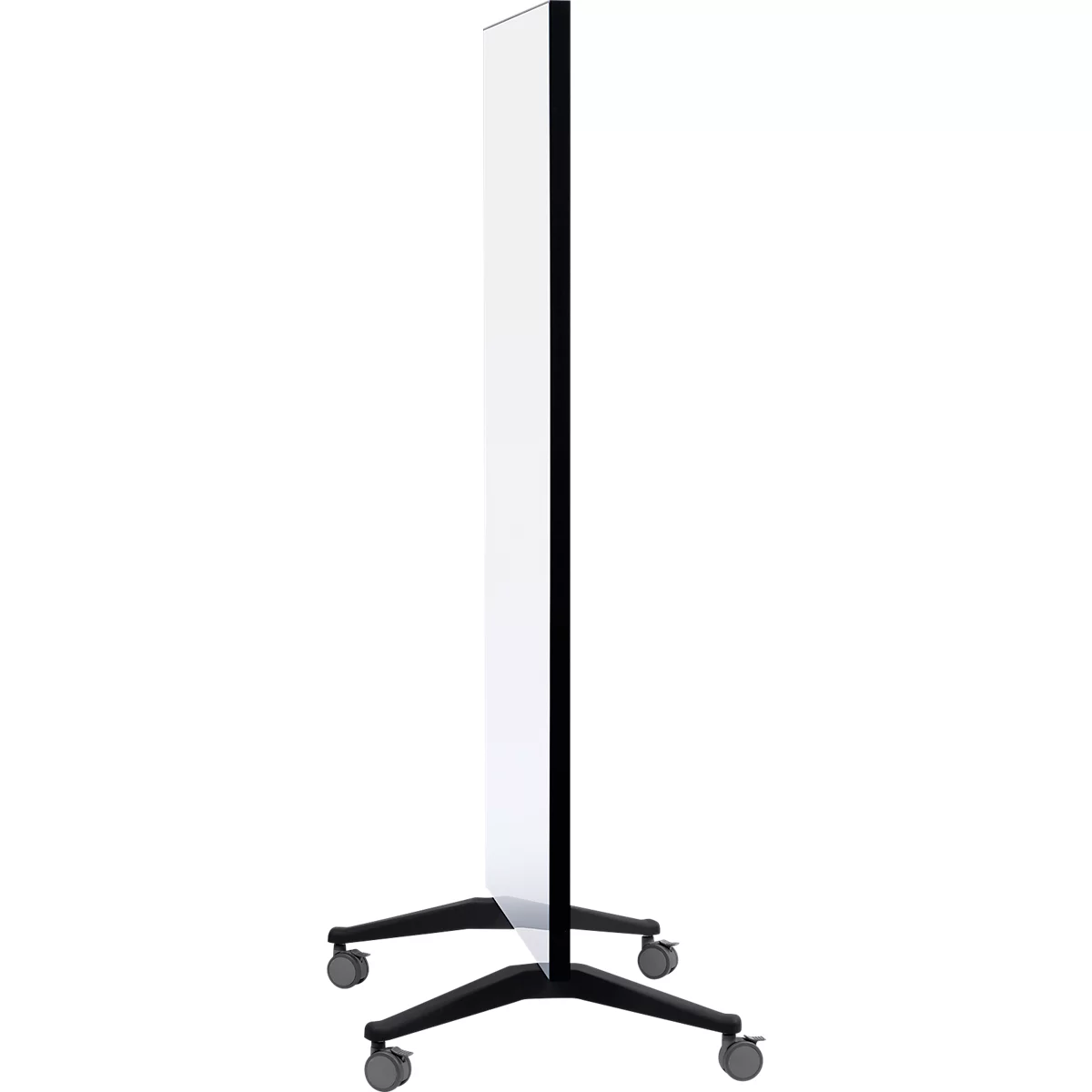 Tableau mobile en verre Legamaster, blanc, magnétique, utilisable des deux côtés, L 900 x H 1750 mm