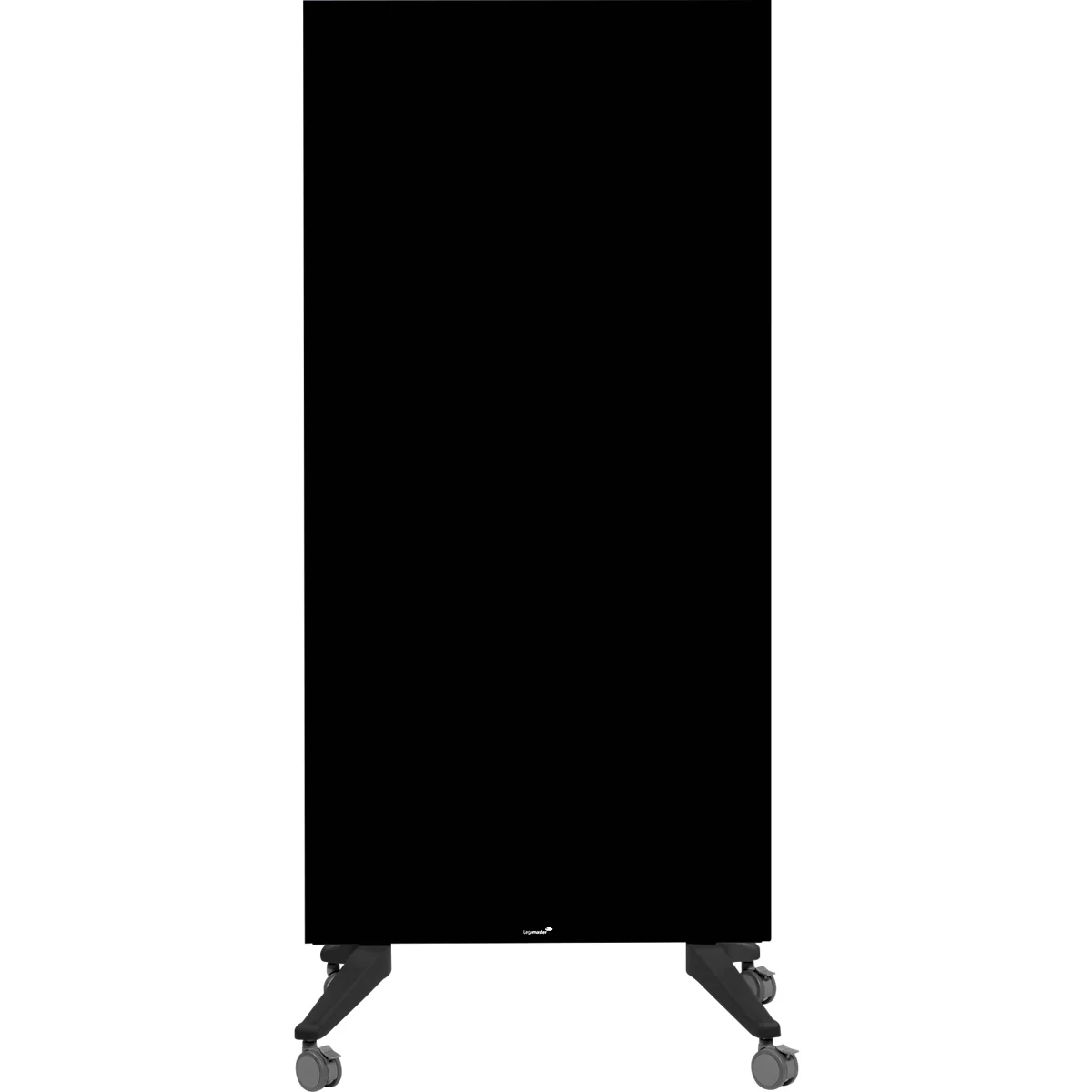 Tableau mobile en verre Legamaster, noir, magnétique, utilisable des deux côtés, L 900 x H 1750 mm