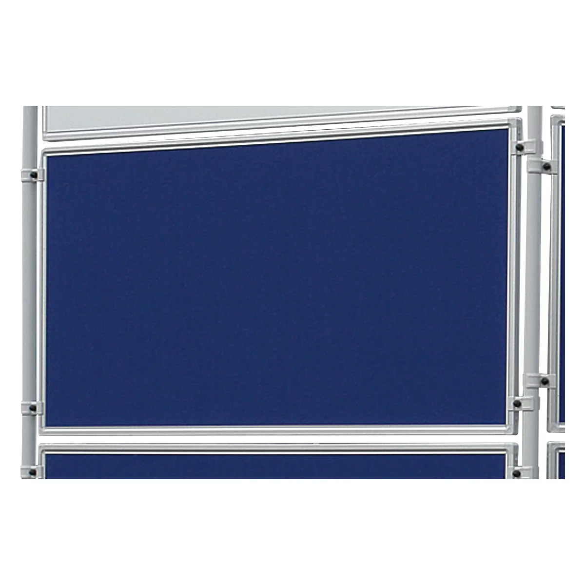 Tableau mural Franken ECO feutre des deux côtés, bleu, cadre en aluminium, 1200x600 mm
