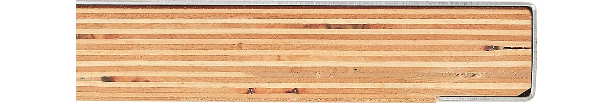 Tablero de trabajo multiplex, grosor 35 mm, casquillos roscados, cubierta de acero, madera de haya encolada, L 1500 x An 700 mm