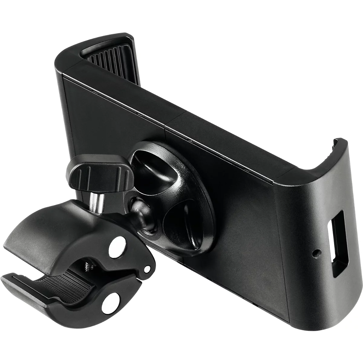 Tablet Halterung Durable TOUGH CLAMP XL, für 1 Tablet mit 7-13', Montage an Regalen/Tischen, um 360° drehbar, schwenkbar/neigbar, mit Klemme, schwarz
