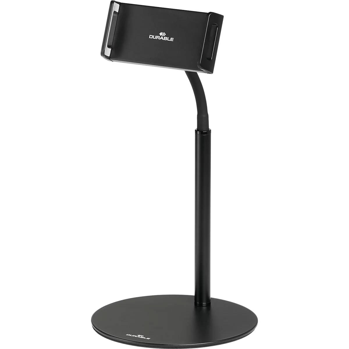 Tablethalter Durable Twist Table, für Tablets & Handy von 4,7-13', höhenverstell-/dreh/-neigbar, B 190 x T 190 x H 370 mm, Kunststoff & Metall, schwarz