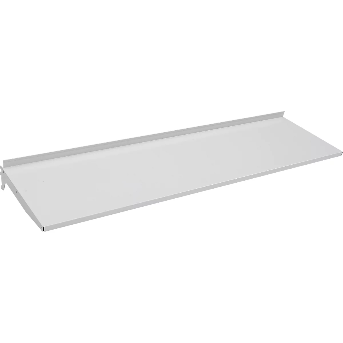 Tablette ESD en acier Treston M 1500, pour table de travail TED, jusqu'à 50 kg, inclinable, L 1490 x P 400 mm, acier revêtu de poudre d'époxy, gris clair