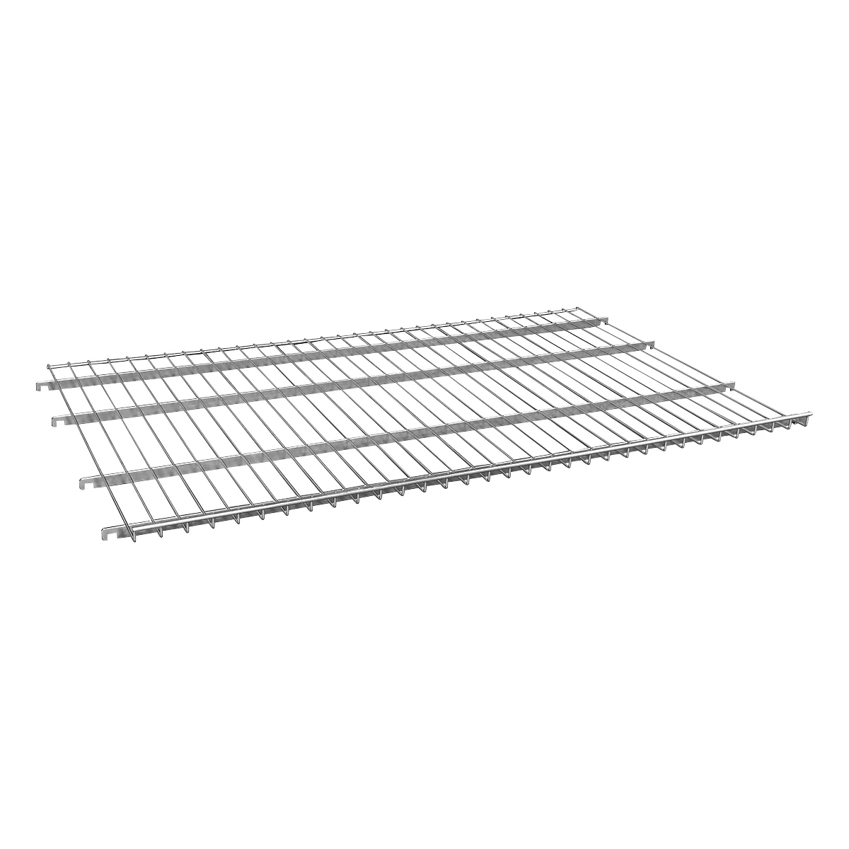 Tablette intermédiaire avec rebord de 20 mm pour conteneur en fils en acier 1200 x 800 mm