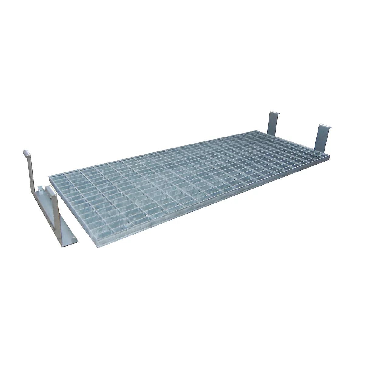 Grille métallique, avec des cintres.