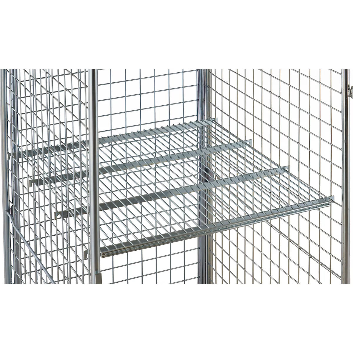 Tablette intermédiaire pour bacs roulants Schäfer Shop Select ADB BASICline, 700 x 705 mm, jusqu'à 150 kg, galvanisé bleu