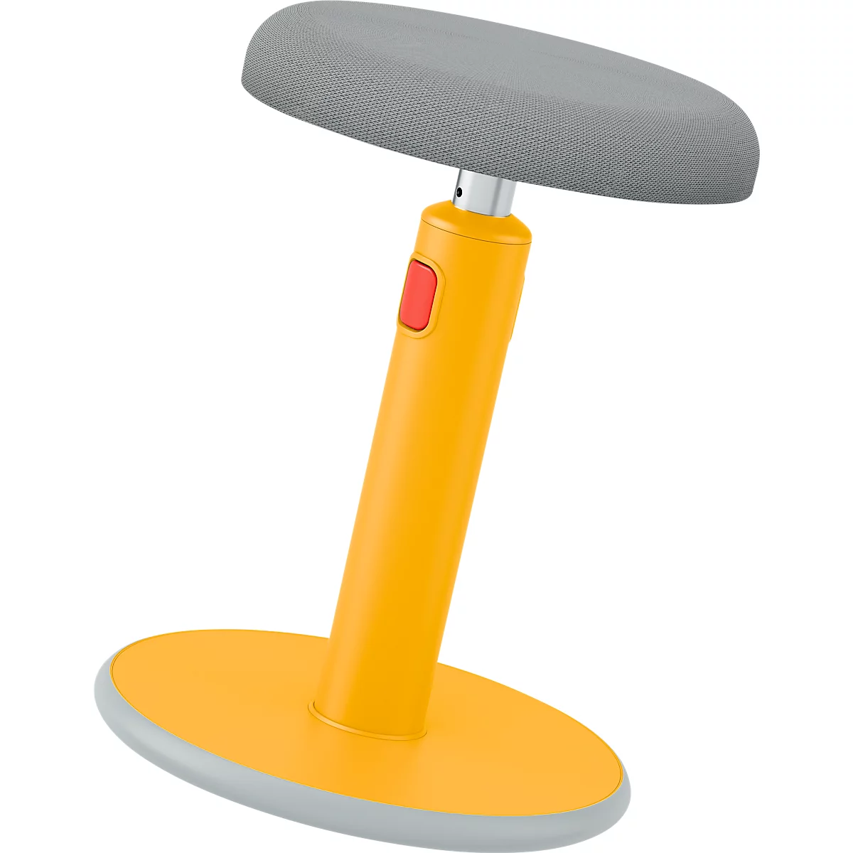 Tabouret assis/debout Leitz Ergo Cosy Active, L 370 x P 370 x H 460 - 790 mm, jusqu'à 110 kg, jaune chaud