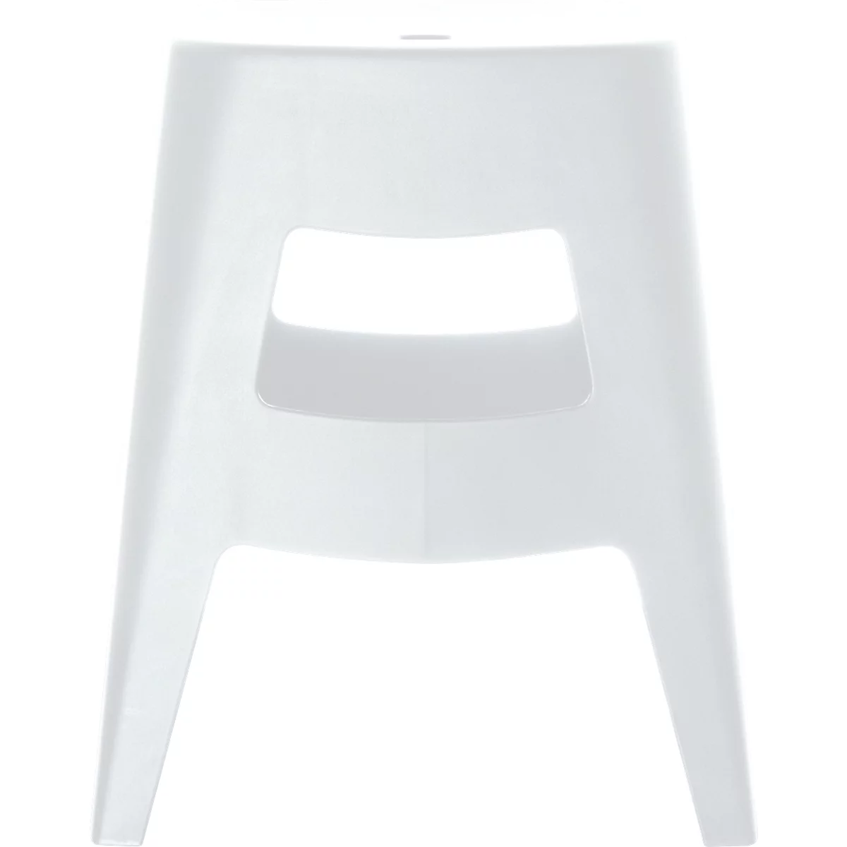 Tabouret de bar Paperflow BELLINI, hauteur d'assise 46 mm, piètement 4 pieds, polypropylène, blanc, 2 pièces