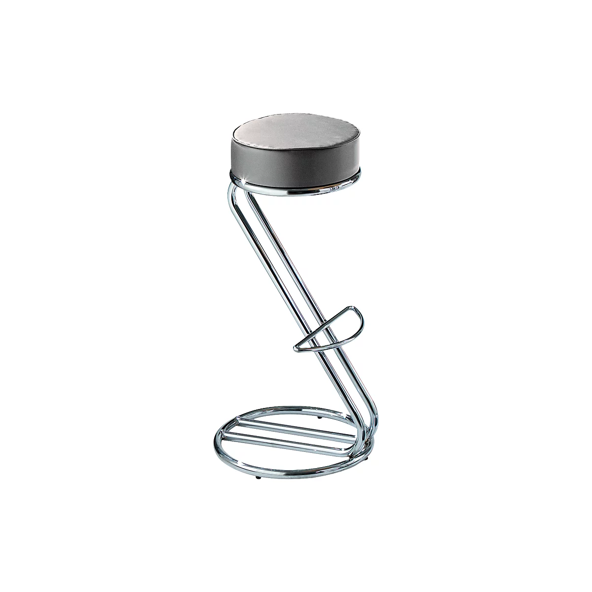 Tabouret de bar Zeta, gris, 2 pièces