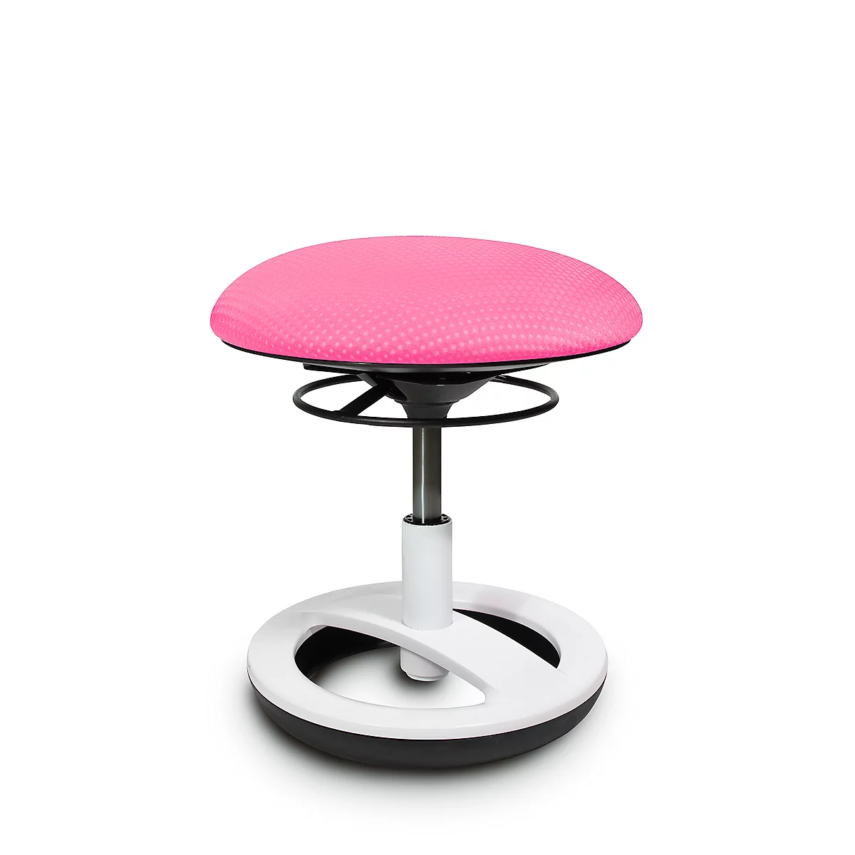 Tabouret pour enfants Sitness BobbyTOPSTAR , pour une assise dynamique, réglable en hauteur, semelle TPU, avec anneau repose pied design, rose