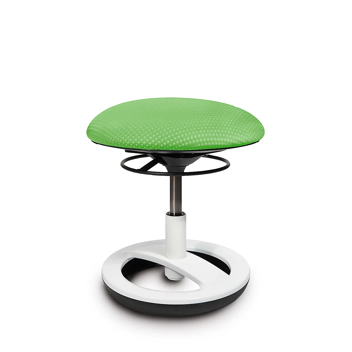 Tabouret pour enfants Sitness BobbyTOPSTAR , pour une assise dynamique, réglable en hauteur, semelle TPU, avec anneau repose pied design, vert