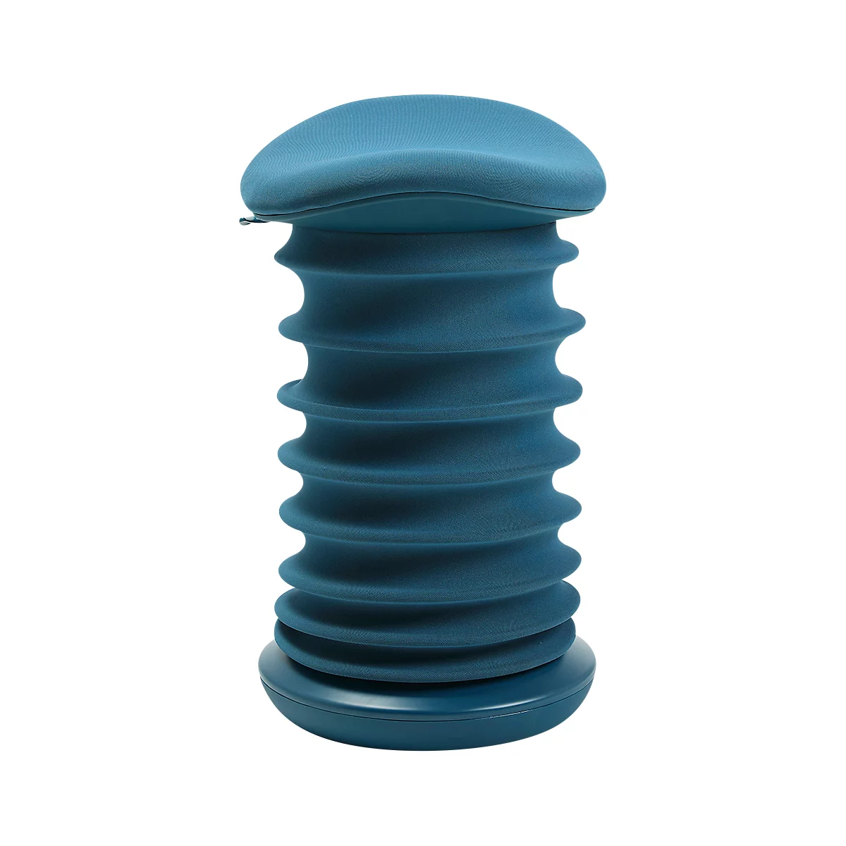Tabouret Sitness 4D - ergonomique - hauteur réglable - L 375 x P 360 x H 530-640 mm - revêtement tissu - bleu
