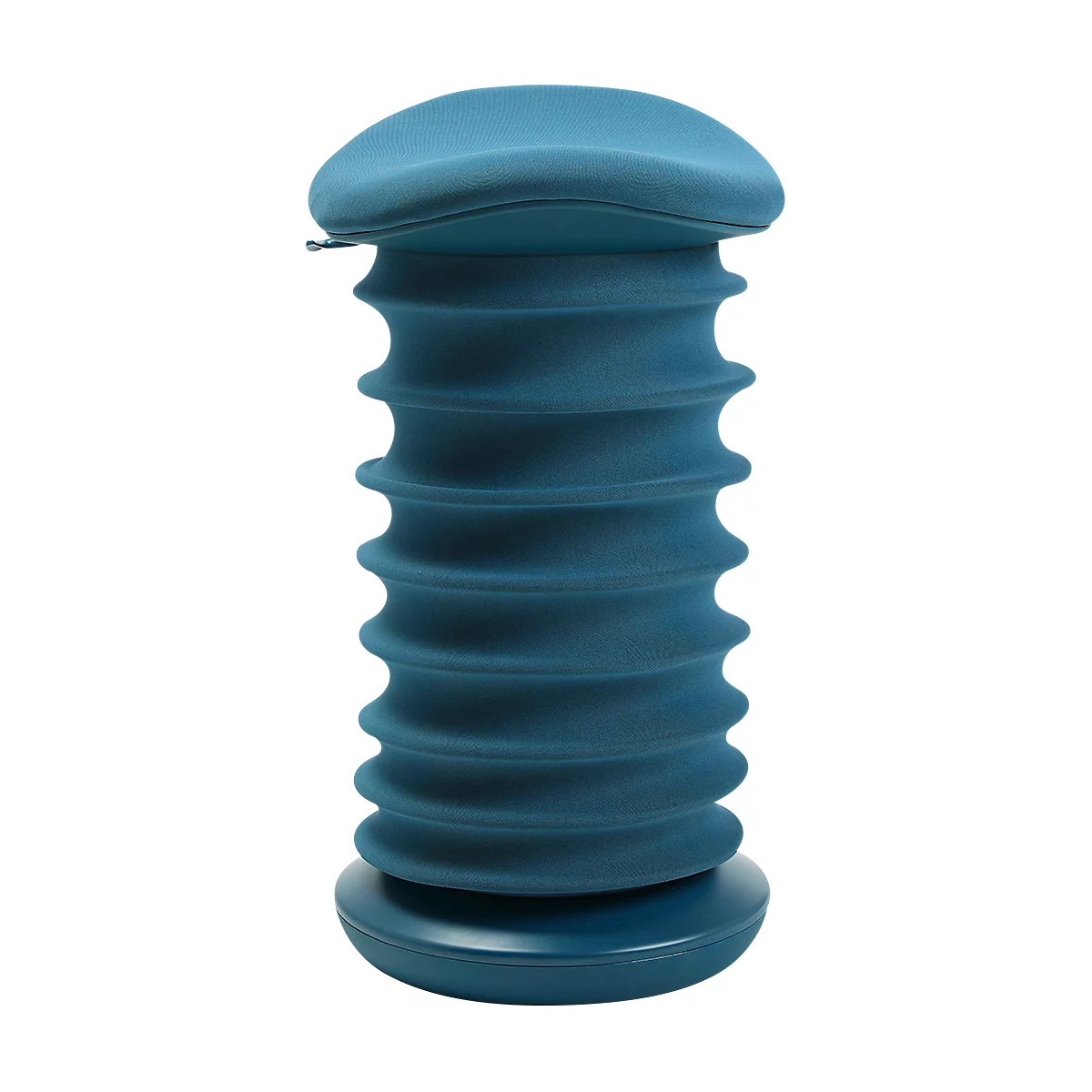 Tabouret Sitness 4D - ergonomique - hauteur réglable - L 375 x P 360 x H 530-640 mm - revêtement tissu - bleu