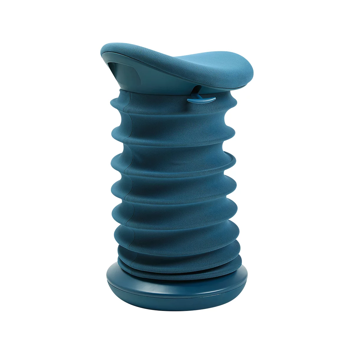 Tabouret Sitness 4D - ergonomique - hauteur réglable - L 375 x P 360 x H 530-640 mm - revêtement tissu - bleu