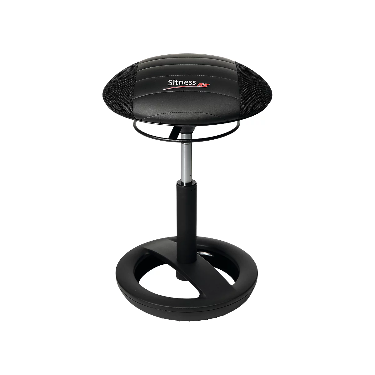 Tabouret Sitness RS Bob, assise active, hauteur ajustable, ergonomique, noir/noir