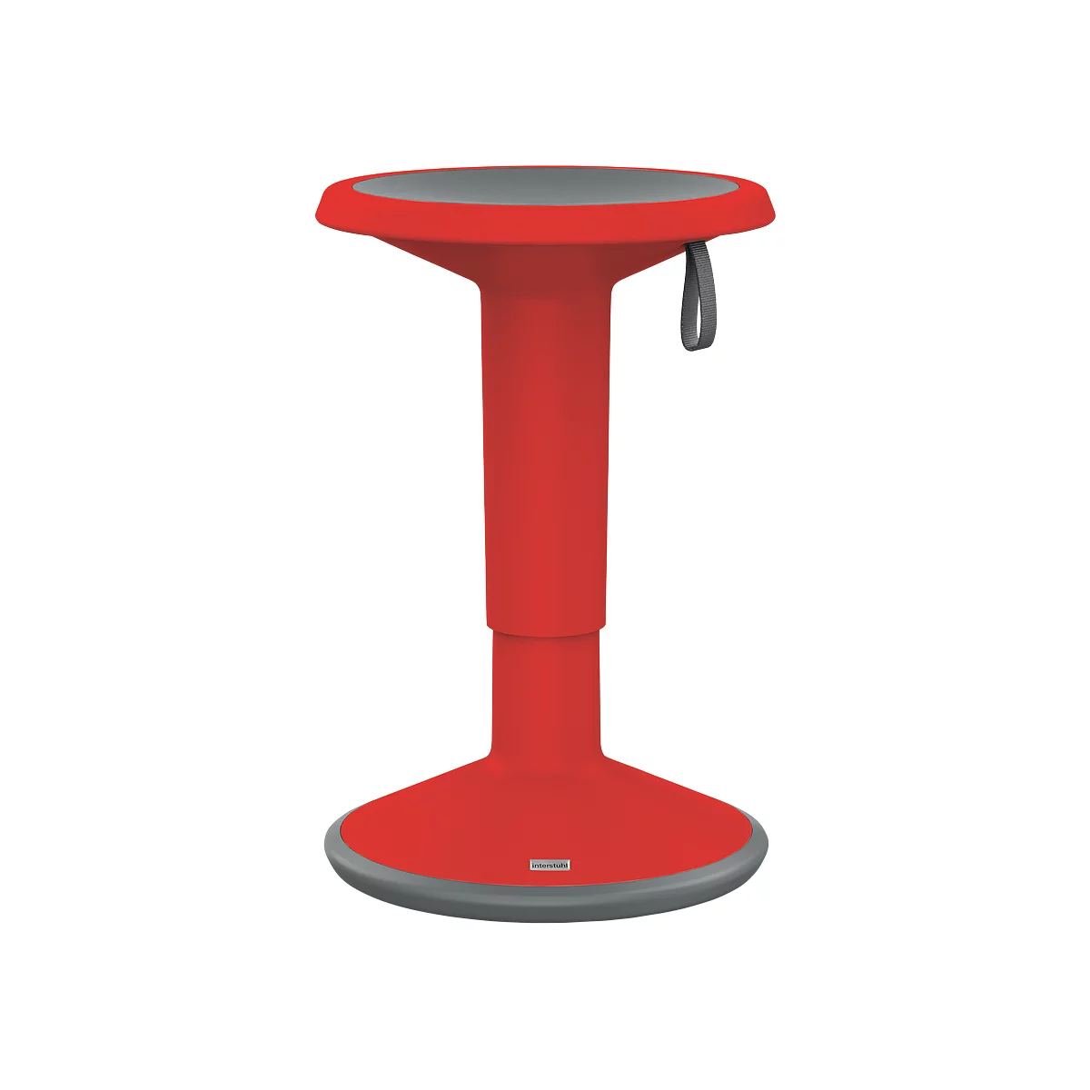 Taburete regulable en altura UPis1, Ø 330 x H 450 - 630 mm, rojo