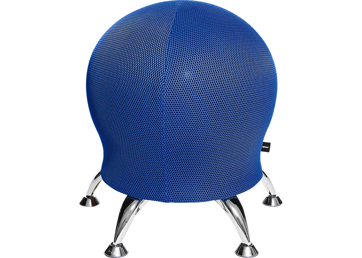 Taburete Sitness 5, con pelota de gimnástica integrada, resiste hasta 110 kg de peso máximo, azul