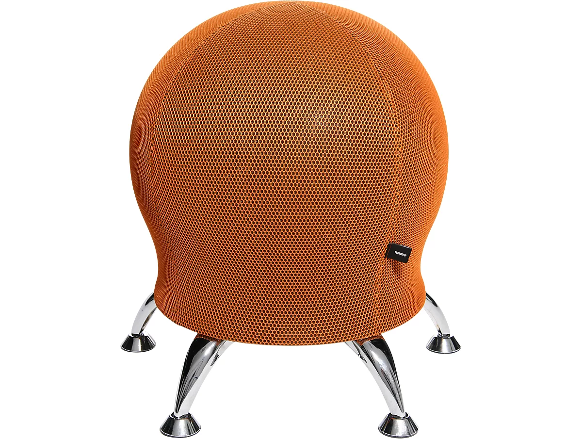 Taburete Sitness 5, con pelota de gimnástica integrada, resiste hasta 110 kg de peso máximo, naranja