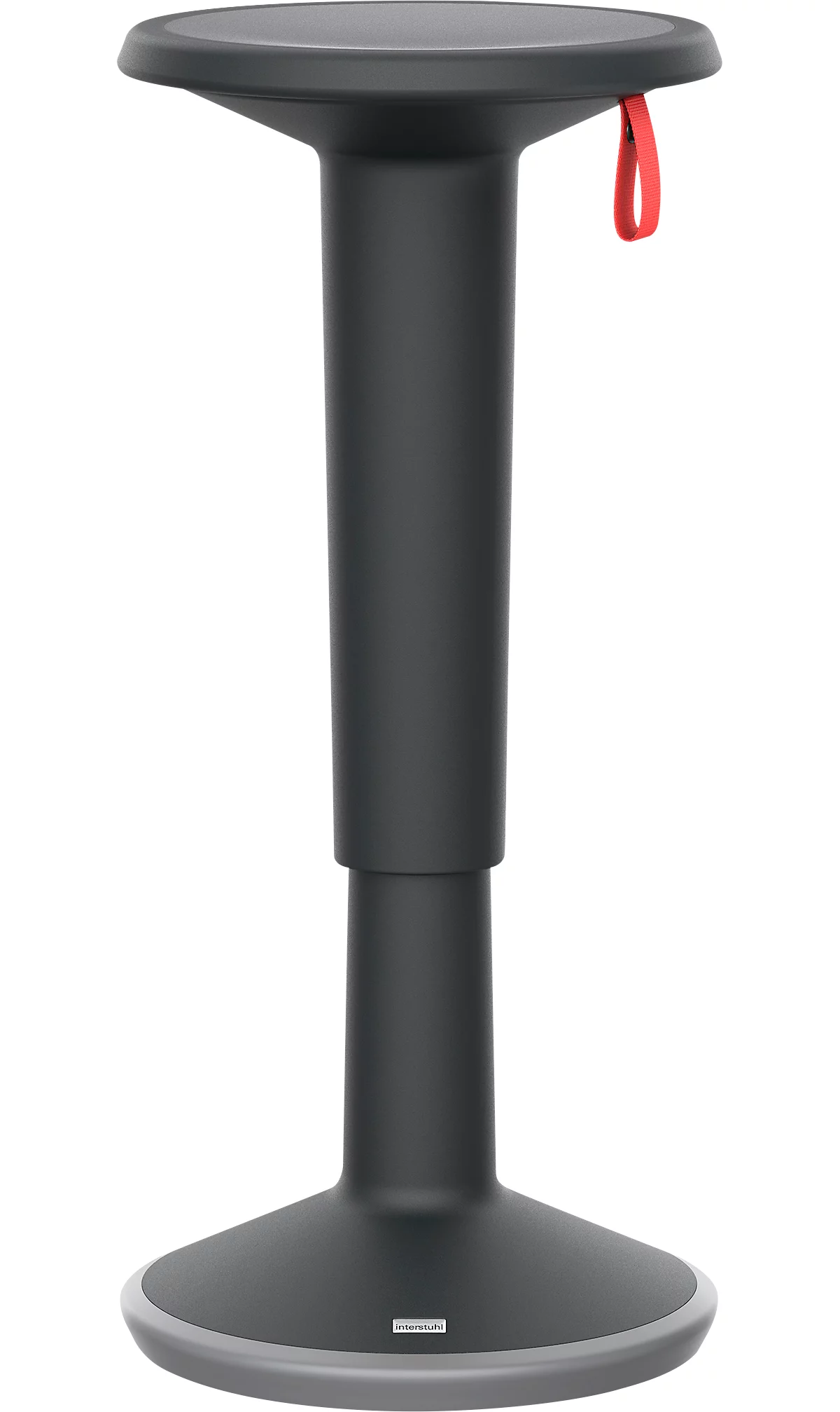 Taburete StandUP regulable en altura, Ø 330 x H 590 - 845 mm, negro