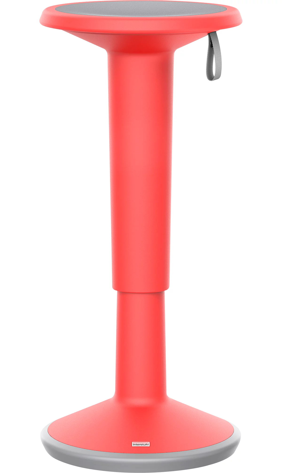 Taburete StandUP regulable en altura, Ø 330 x H 590 - 845 mm, rojo
