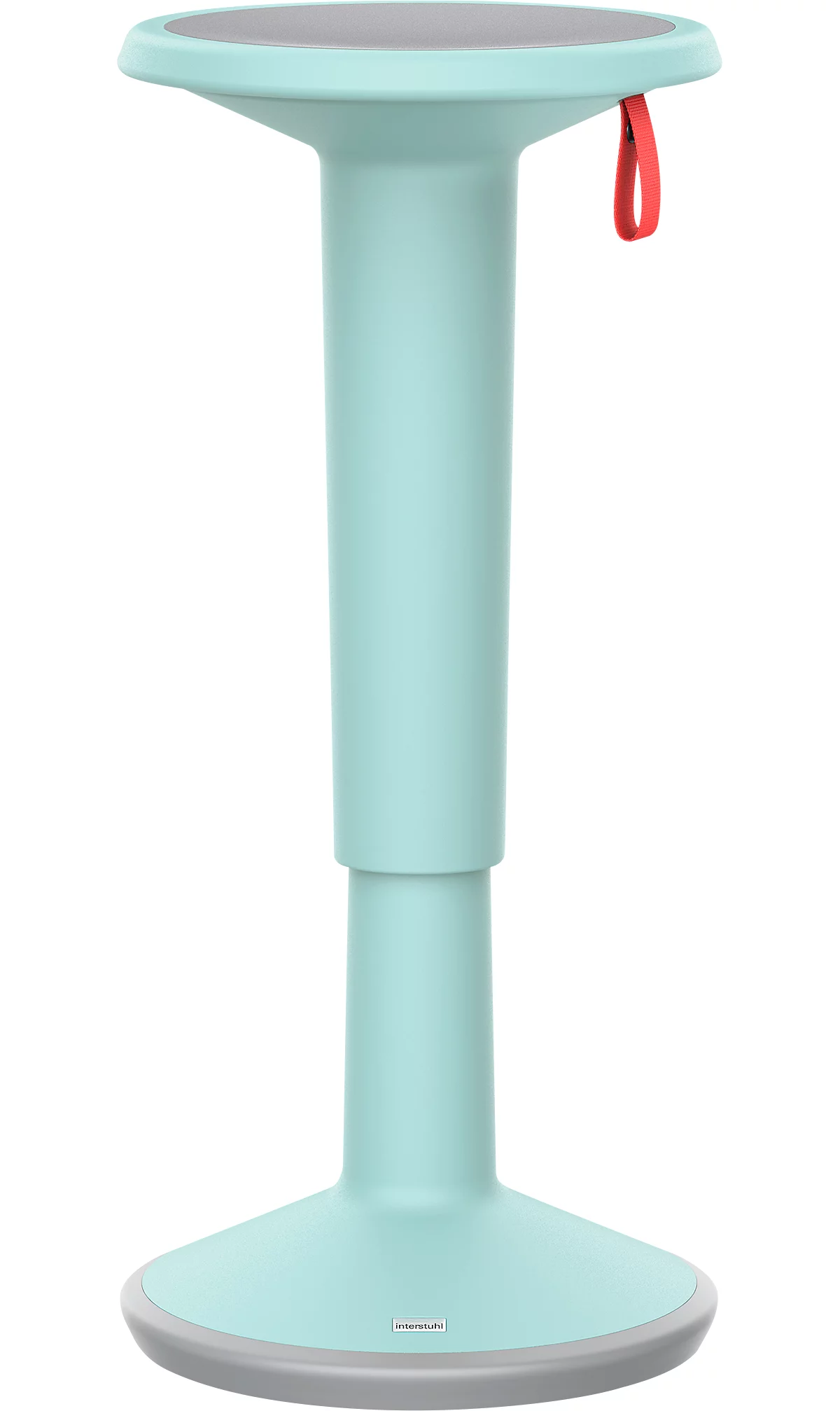 Taburete StandUP regulable en altura, Ø 330 x H 590 - 845 mm turquesa pastel