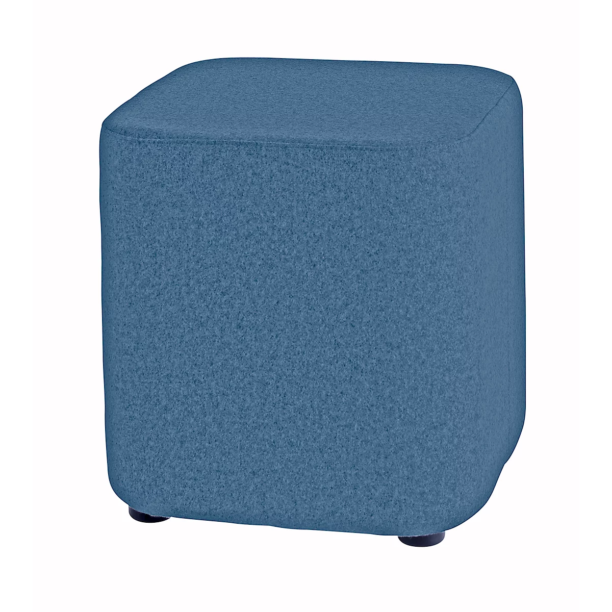 Taburete TAPA Square O Type, lana virgen, An 450 x P 450 x Al 470 mm, azul