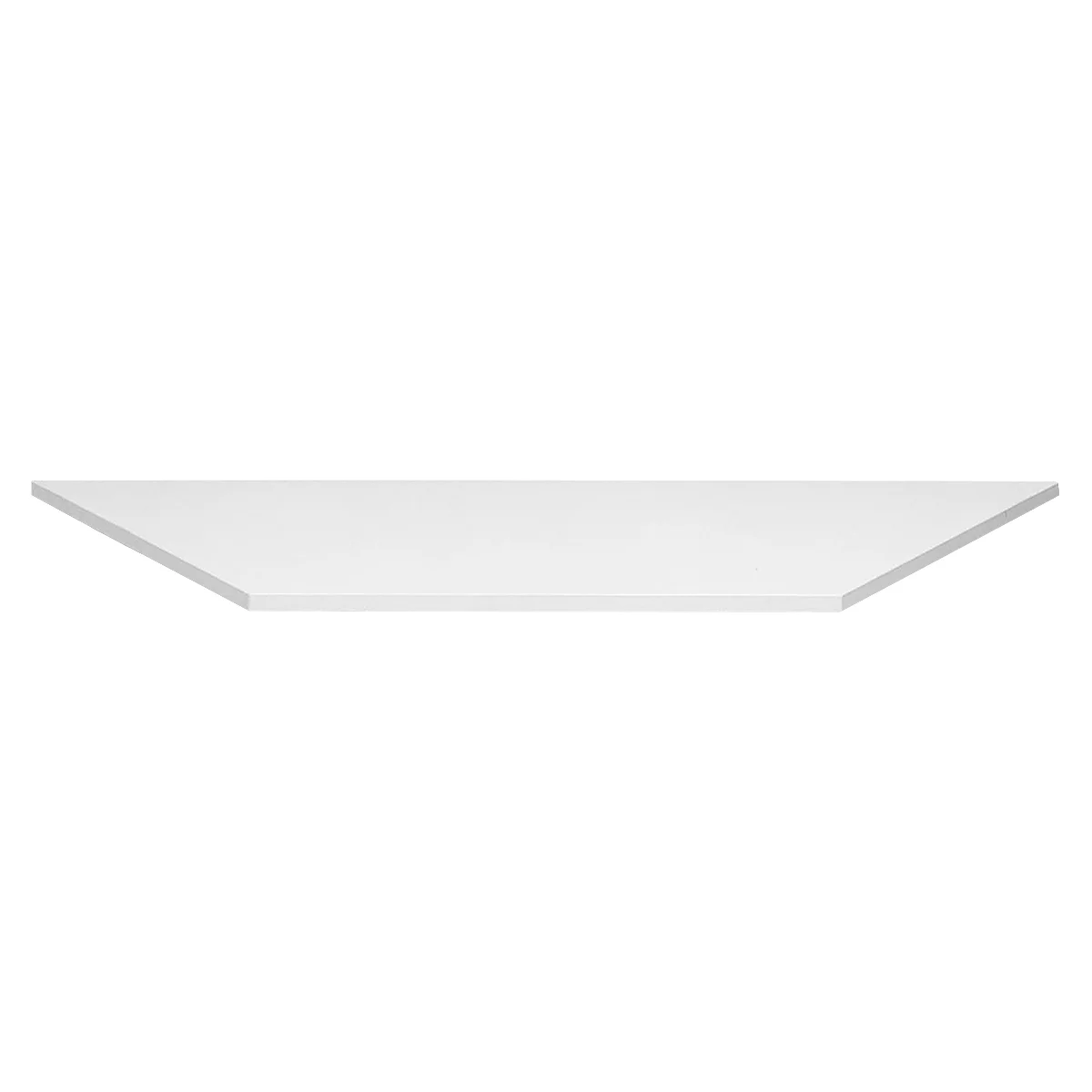 Tafelblad, trapezium 1600/800 x 690 mm, lichtgrijs