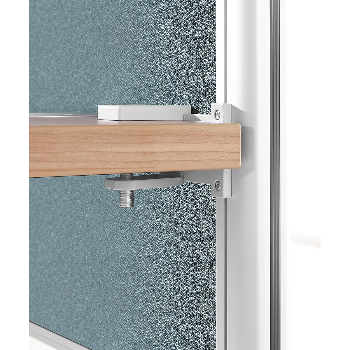 Tafelscheidingswand voor de achterzijde geluidsisolatie systeem 40, in hoogte verstelbaar, B 800-1800 x H 600 mm, grijs