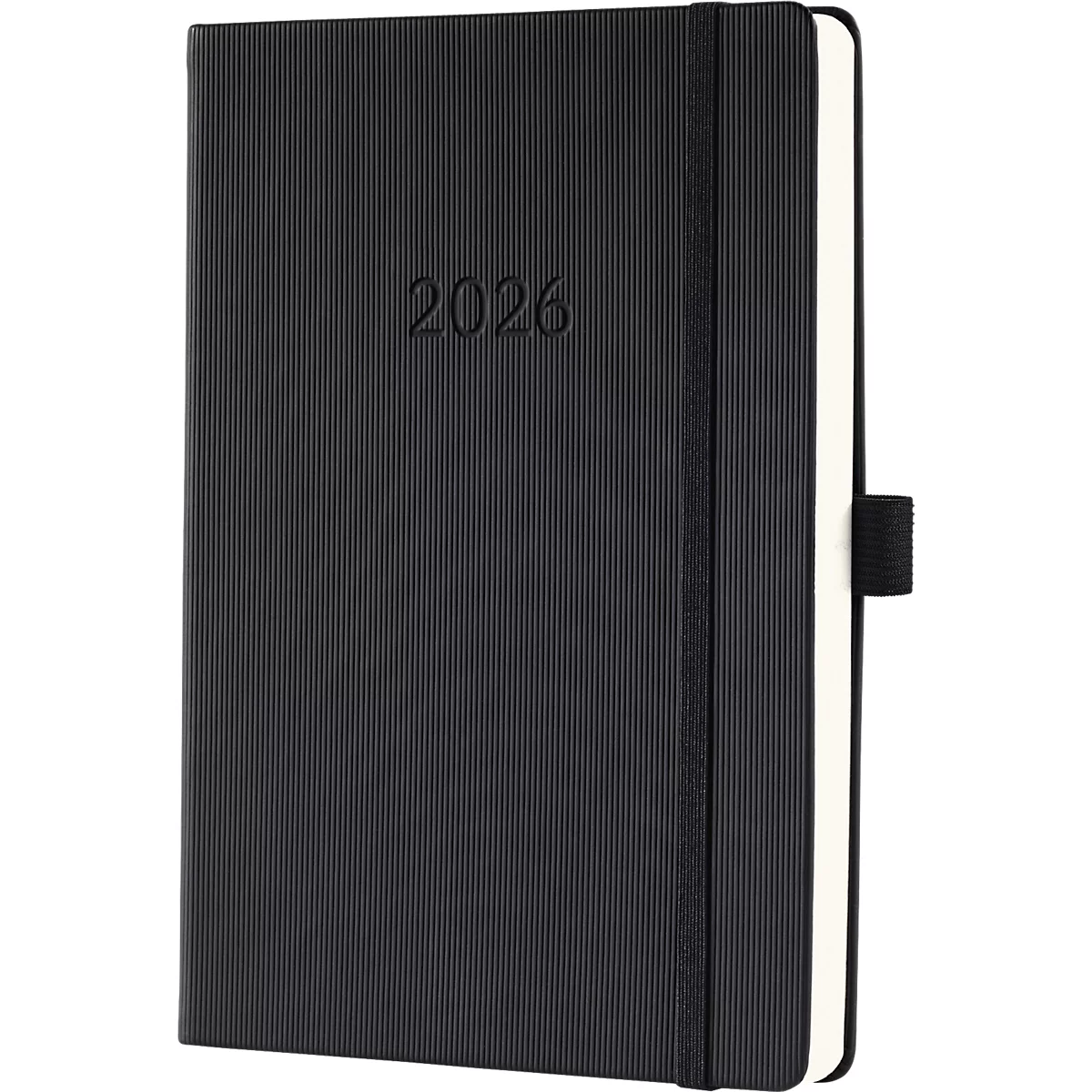 Tageskalender Sigel Conceptum 2026 C2610, A5, 400 Seiten, 1 Jahr, 1 Seite für je 1 Tag, PEFC®-Papier/Kunststoff, schwarz