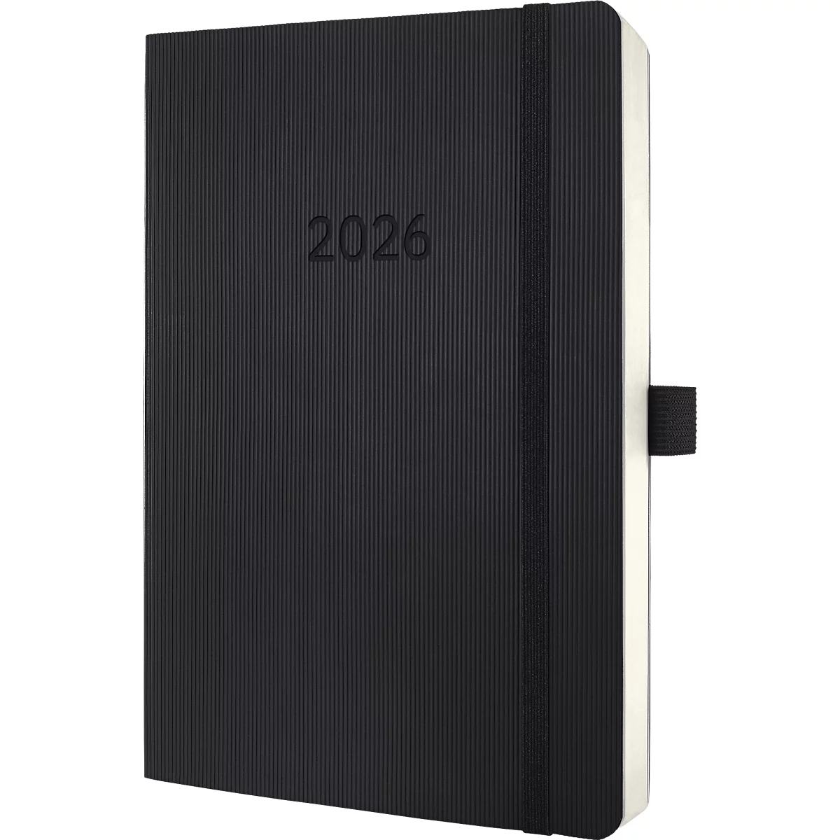 Tageskalender Sigel Conceptum 2026 C2620, A5, 400 Seiten, 1 Jahr, 1 Seite für je 1 Tag, PEFC®-Papier/Kunststoff, schwarz