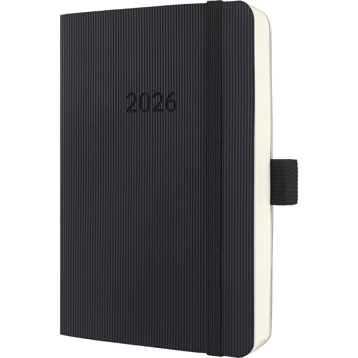 Tageskalender Sigel Conceptum 2026 C2621, A6, 400 Seiten, 1 Jahr, 1 Seite für je 1 Tag, PEFC®-Papier/Kunststoff, schwarz