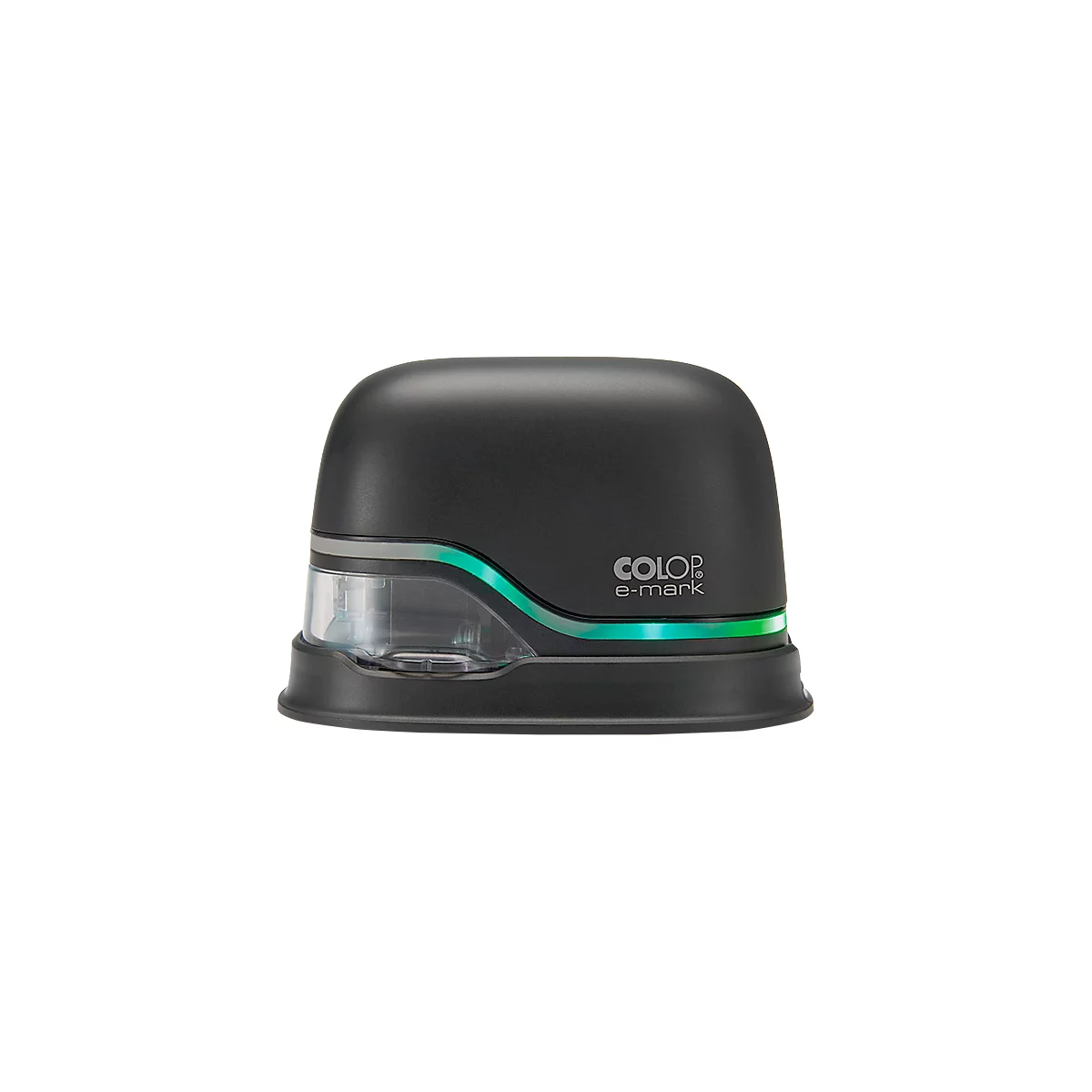 Tampon digital COLOP e-mark®, 600 dpi, micro-USB/wifi, avec cartouche d'imprimante CMY, bouton poussoir et piles, noir