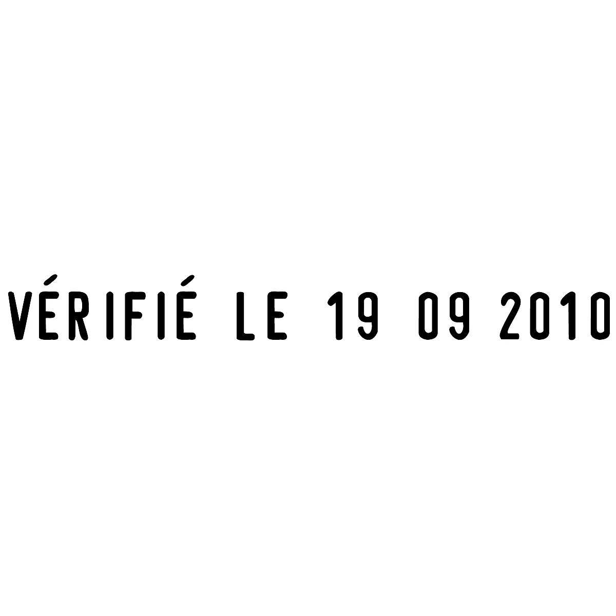 Tampon encreur à bande de mots trodat® 1117, avec date franz.