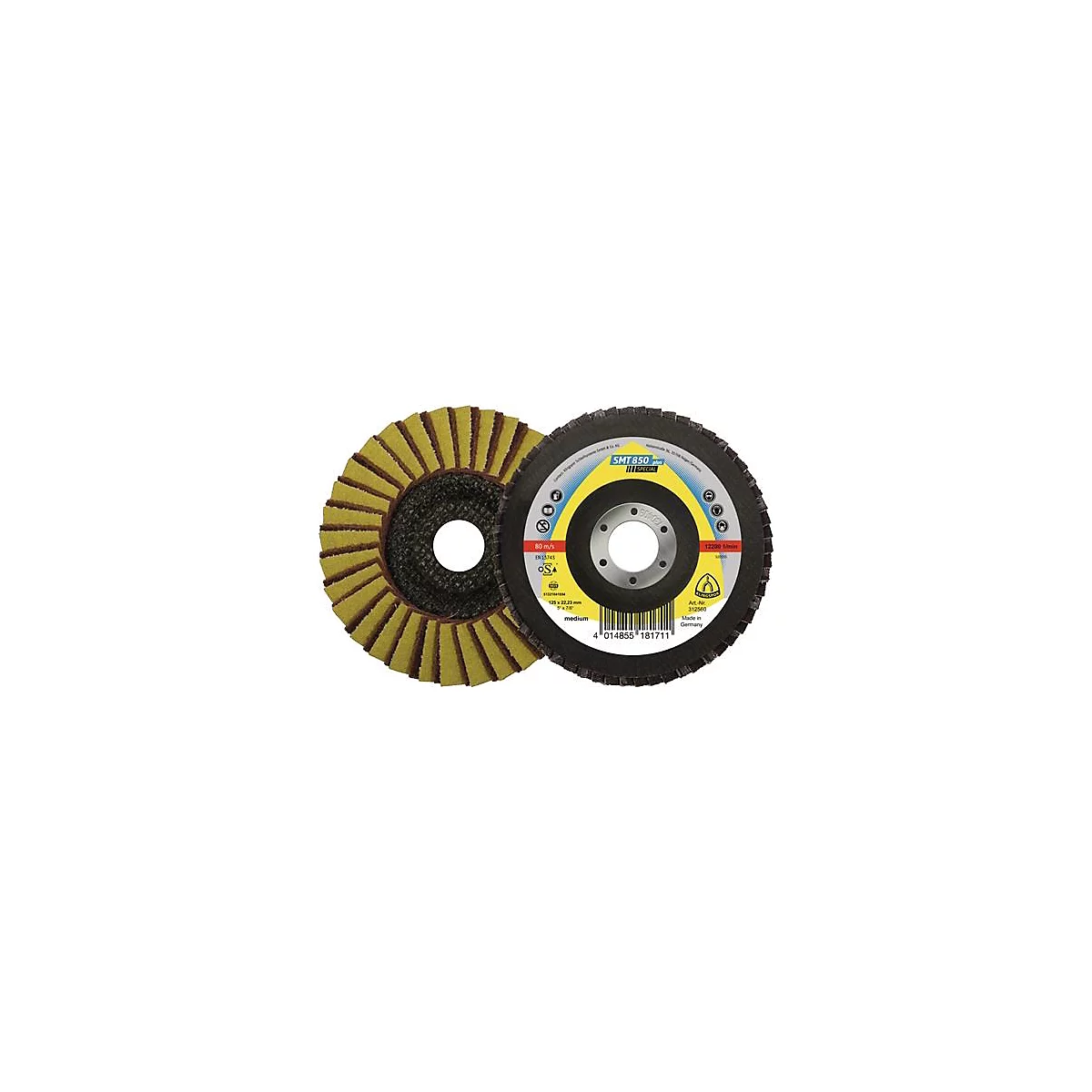Tandveerring SMT 850 Kombi D.125mm K.80 con.INOX ZK KLINGSPOR, 5 stuks