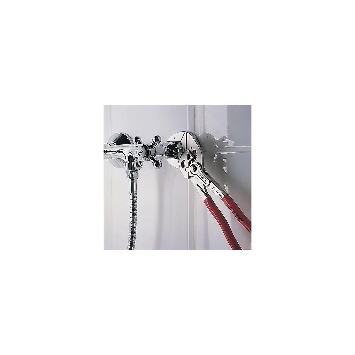 Tangsleutel L.180mm Klem w.40mm verchroomde multi-comp. huls