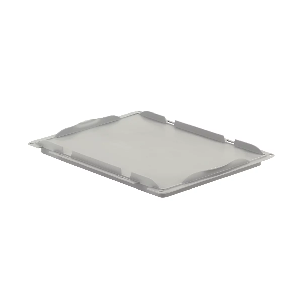 Tapa cobertora D43 para caja con dimensiones norma europea LTB/ELB, 400 x 300 mm, gris