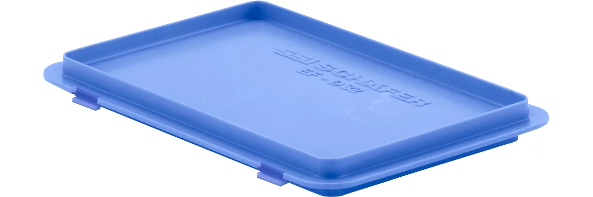 Tapa con gancho EF-D 32 para caja con dimensiones norma europea, azul