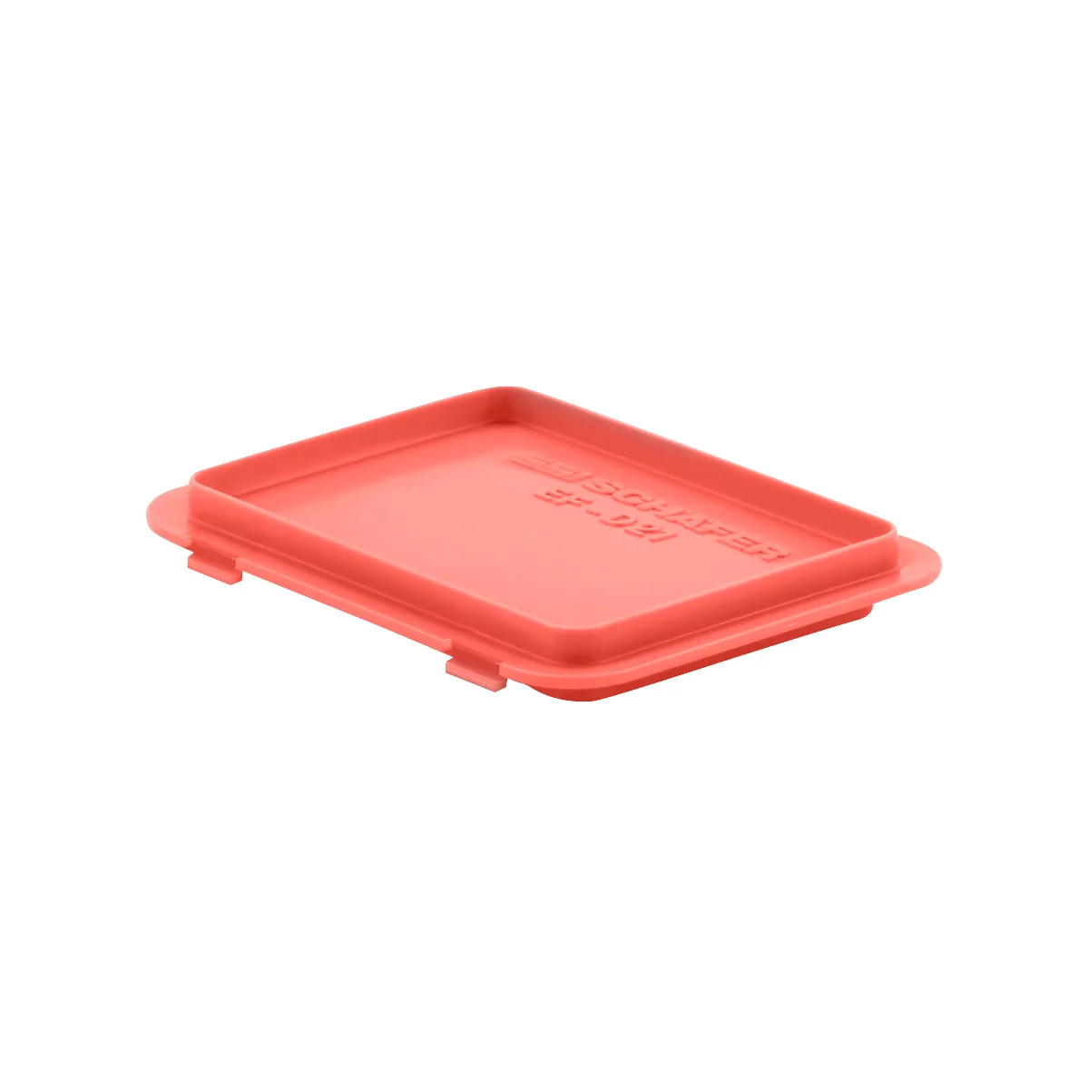 Tapa con gancho EF-DH 21 para caja con dimensiones norma europea, rojo