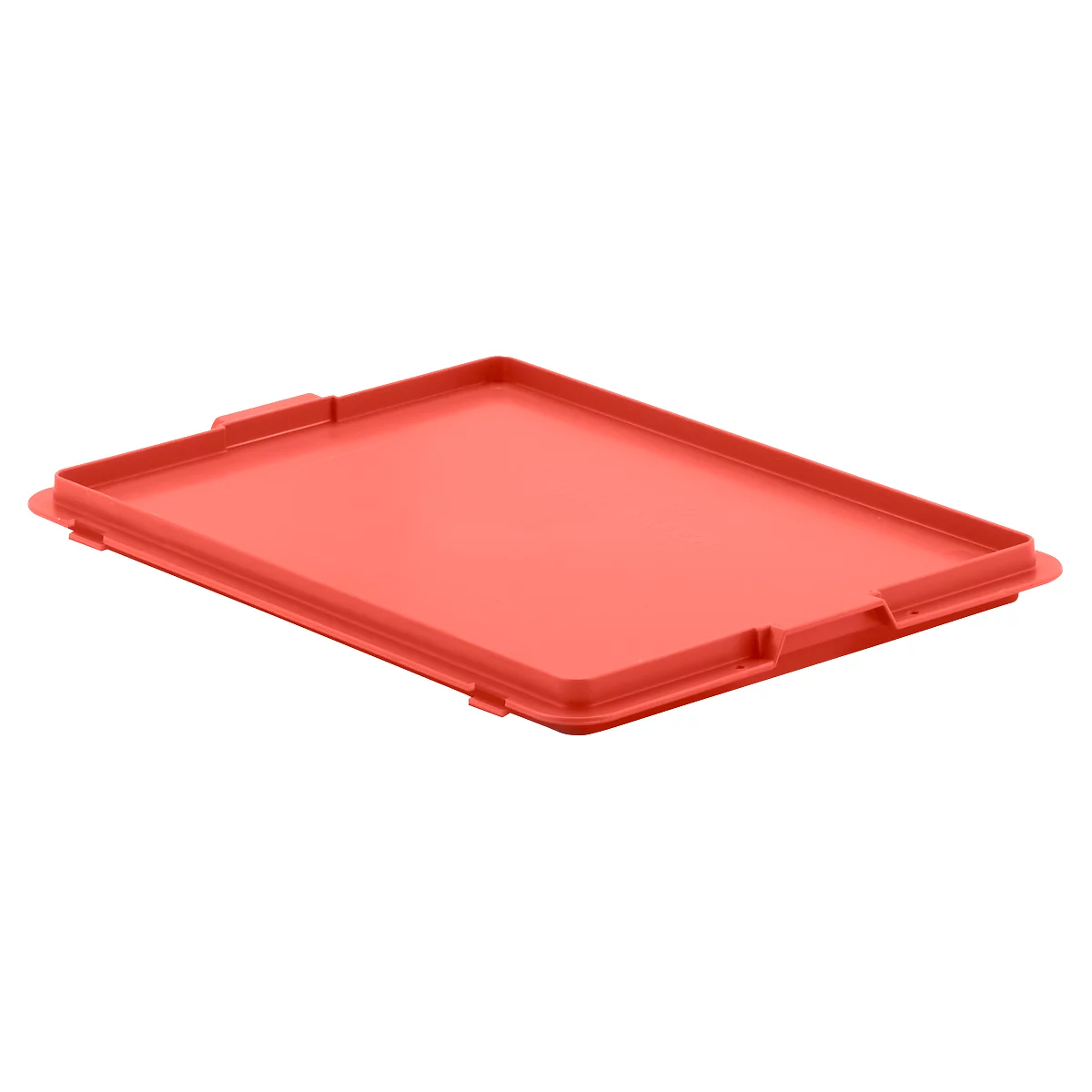 Tapa con gancho EF-DH 43 para caja con dimensiones norma europea, rojo