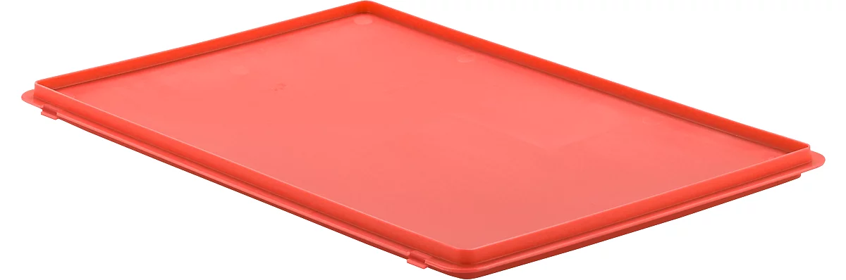 Tapa con gancho EF-DH 64 para caja con dimensiones norma europea, rojo